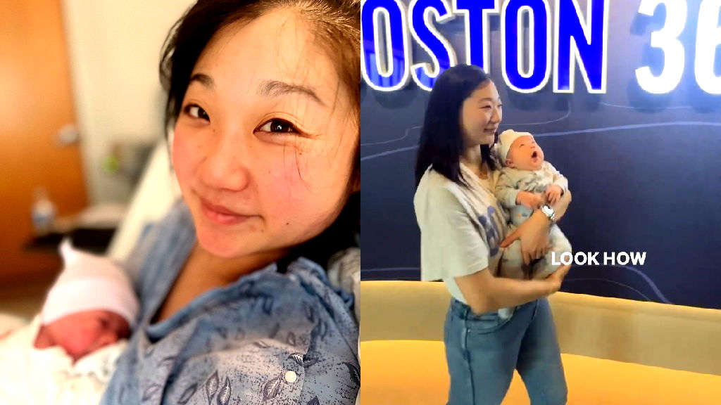 Retired US figure skater Mirai Nagasu shares photos of new baby