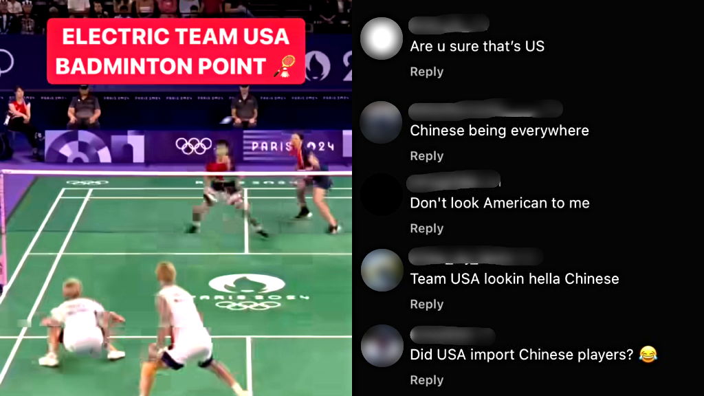 Racist comments hit Instagram video of US badminton players at Paris Olympics