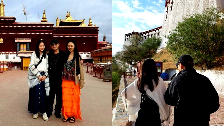 Jet Li shares Buddhist pilgrimage with daughters