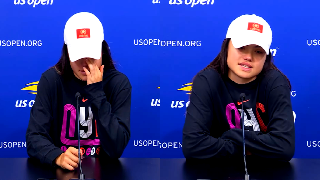 Emma Raducanu in tears after US Open first-round exit