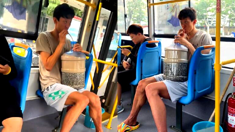 Chinese athlete goes viral for drinking ‘boba sea’