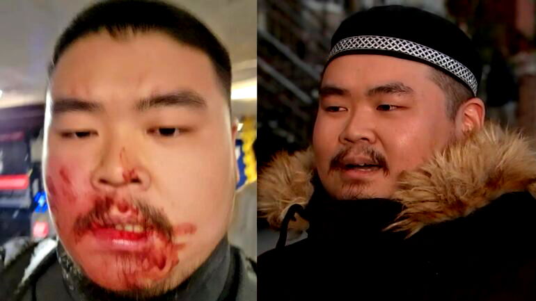 Police search for man who sucker-punched sushi chef outside NYC subway