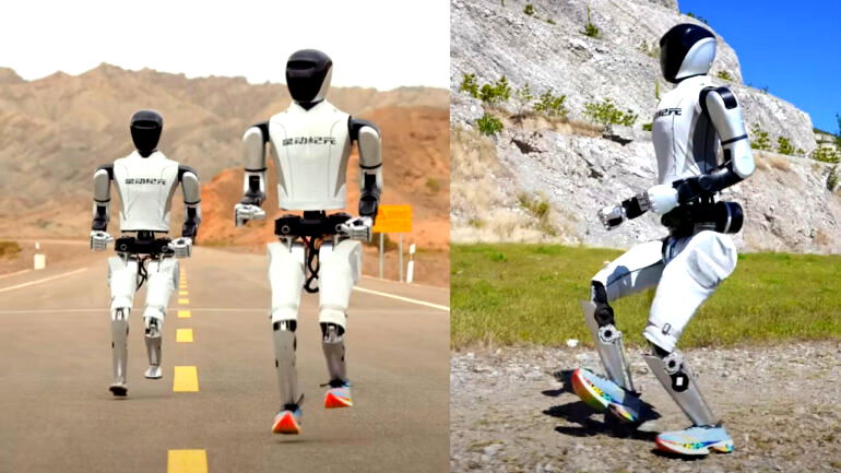 Watch: Robot races through China’s Gobi Desert while wearing sneakers