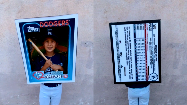 9-year-old is this Halloween’s MVP with Shohei Ohtani baseball card costume