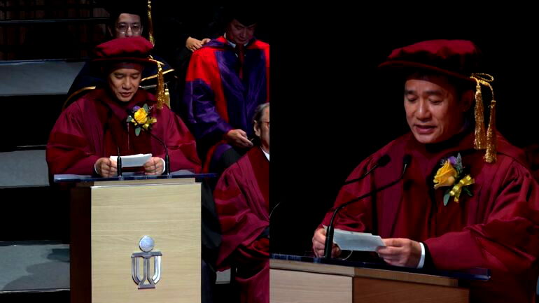 Tony Leung shares advice for artists while receiving honorary doctorate in humanities