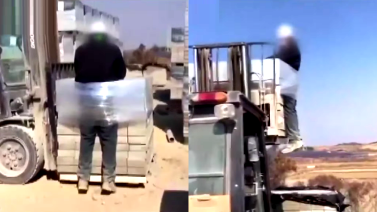 Video of bound migrant worker being lifted by forklift roils South Korea