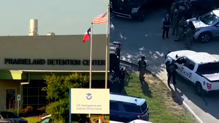 Search underway for Asian American veteran accused of ambushing Texas ICE facility