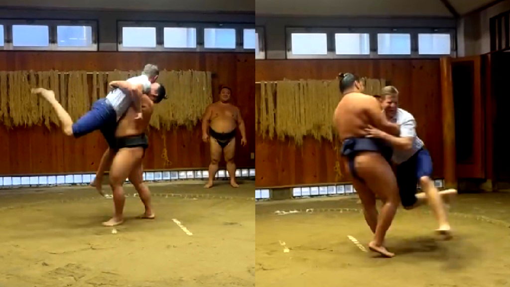 Eric Trump gets tossed from sumo ring in Japan